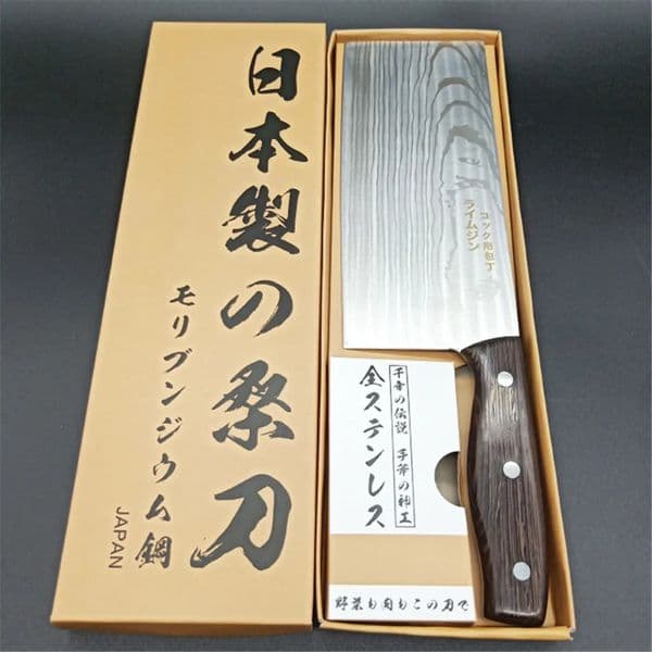 Japanese Stainless Steel Knife Damascus Pattern ChefS Kitchen Knife Tool With Wooden Handle Mulberry Knife Sharp Slicing Knife 250325