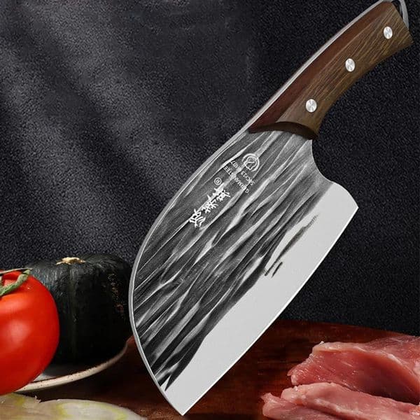 Kitchen knife Household hand forged kitchen knife stainless steel solid wood handle cutting slicing chopping chopping knife 250325