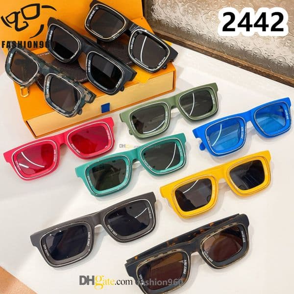 Mens designer sunglasses men For Women Vintage Super Vision Square Sun glasses Luxury Retro Sun shades Outdoor Trending Punk occhiali da sole Lentes Hombre 2442