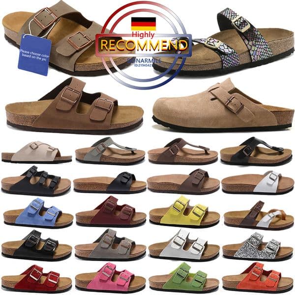 Mens womens designer beach slippers slides high quality sandals soft suede leather taupe mocha beige mud sand blue grey pink scuffs platform black slipper.