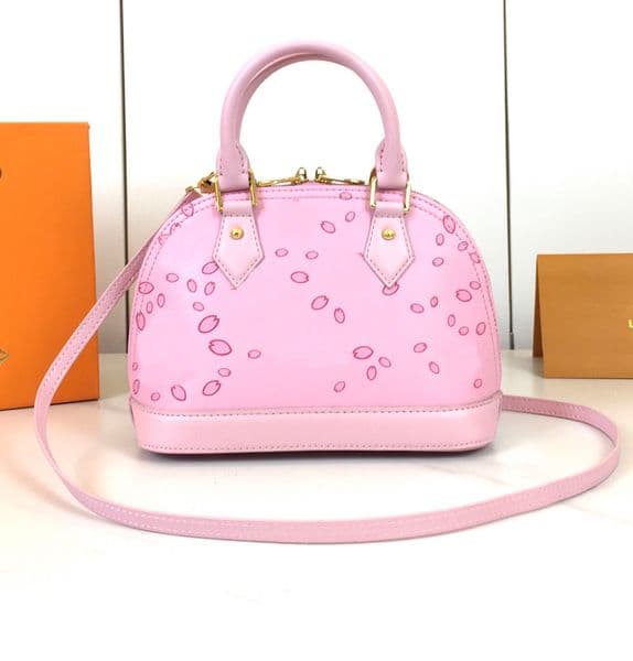 Women's Sakura Shoulder Circumcision Leather Murakami Takashi Handbag Fashion Designer Long Stick Handbag Composite Women's Crossbody Bag
