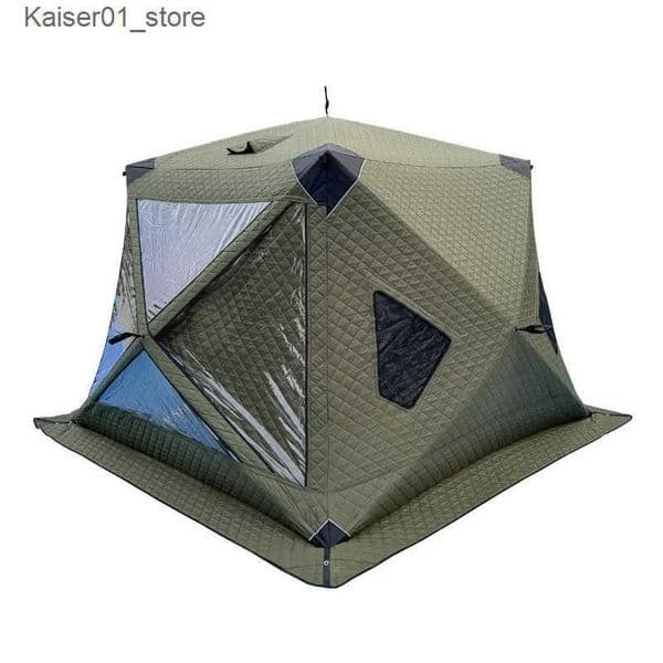 2026 new Portable Winter Tent Chimney Opening - Outdoor Ice Fishing Shelter with Windows and Doors free shipping