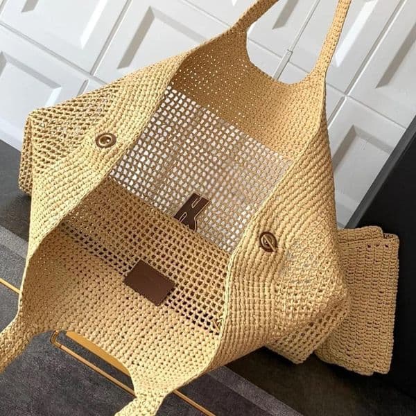 Luxury Tote Designer Women Handbag Raffias Str Summer Beach Large Capacity Totes Shopping Bag Shoulder Bags Purse T2605233AKL
