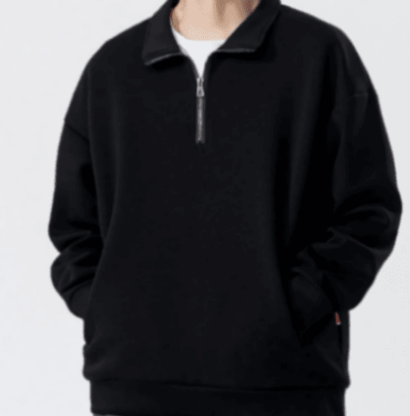 303 Round Neck Sweatshirt for Men Spring and Autumn Style Loose Solid Color thumbnail 2