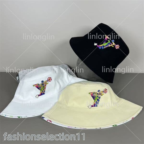 bucket hat reversible woman Fisherman hat designer TAKASHI MURAKAMI mens cap baseball caps summer embroidery casquette beach luxury hats comfortable