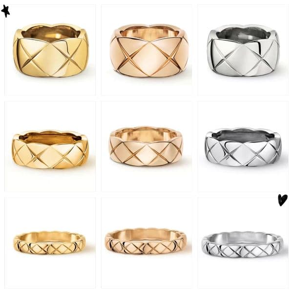 925 Silver Crush Rings with Gold Embossed Rhomboid Diamonds Motif for Women