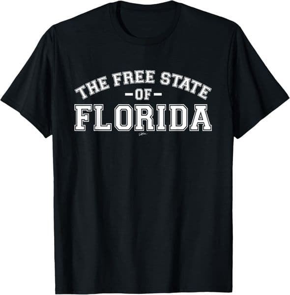 T shirt for Mens The Free State of Florida Graphic Tee Casual Tops Clothes Short sleeve Simple temperament cool