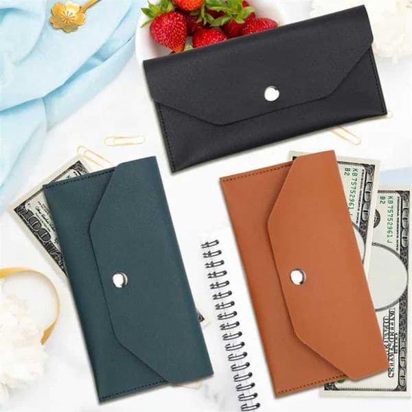 Ultra thin C envelope wallet suitable for men and women durable PU leather Mey binding organizer waterproof Mey bag holderXJ250329