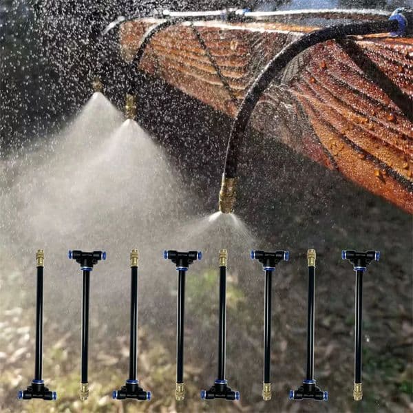 21cm fog free nozzle curved brass fog nozzle 8mm straight push lock garden flowers and plants watering 250326BJ