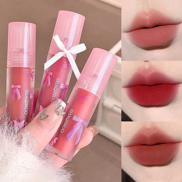 3 pieces/set of matte lipstick gloss lipstick set waterproof stick free cup liquid lipstick matte velvet lipstick glacier lipstick set lip colorXJ250329