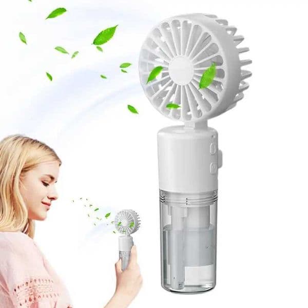 Hand held spray fan with fog folding portable summer supplies ergonomic handle suitable for women X250329