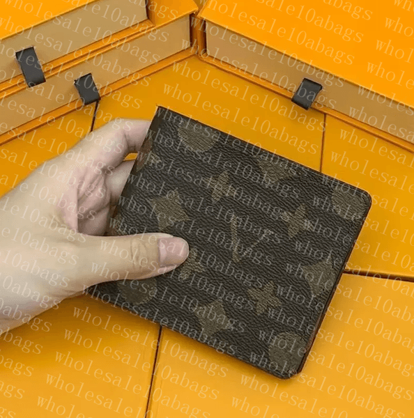 2025 Leather Wallets Fashion Designer Wallets Retro Handbag for Men Women Classic Card Holders Coin Purse Famous Lattice Wallet 60017A