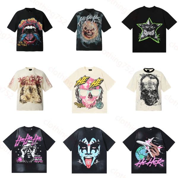 shirts mens designer t shirt top quality graffiti shirt high-quality pure cotton short-sleeved tshirt American trend casual retro men summer washed floral new shirt