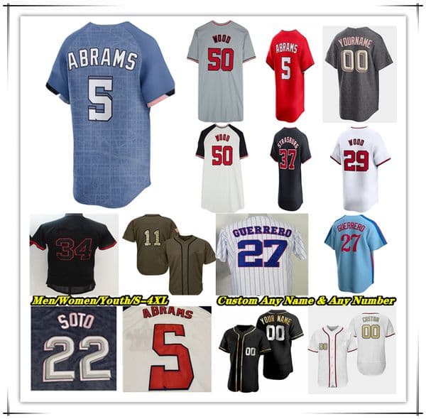 CJ Abrams Baseball Jersey 3 Crews James Wood Luis Garcia Jr Josh Bell MacKenzie Gore Keibert Ruiz Jacob Young Stephen Strasburg Nathaniel Lowe Amed Rosario Jake Irvin