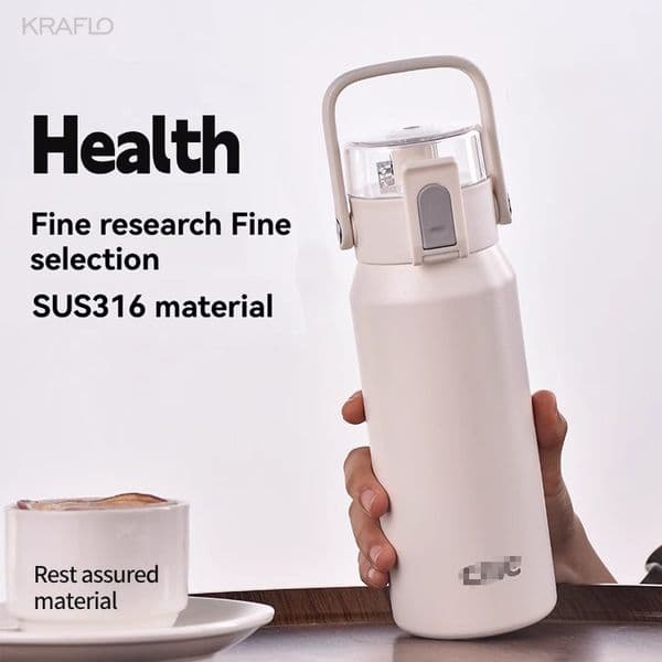 Premium 550ml vacuum bottle Colorful 316 Business Double Wall Stainless Steel Thermos water bottle Kraflo fashion Tumbler flask cup with Tea fiter