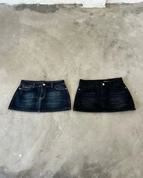 Womens fitness summer simple Korean denim retro tight skirt personality trend low waist casual temperature mini skirt Y2K 250326