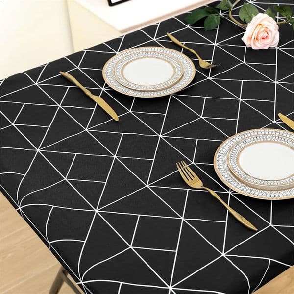 Kitinjoy Rectangle Table Cover 30x72inch Elastic Waterproof Table Cover Fitted Tablecloth Home Party Camping Table Cloth Outdoor 250325
