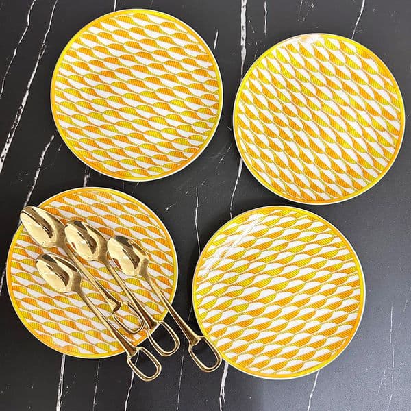 4 Pcs 6 Inch Dinnerware Dishes For Serving Modern Plate Sets Dinner Set Japanese Tableware Plates Food Bone China S25820 12545