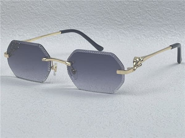 Sunglasses new retro Piccadilly irregular crystal cut lens eyewear 0288S frameless animal legs fashion avant-garde design uv400 light-colored decorative glasses