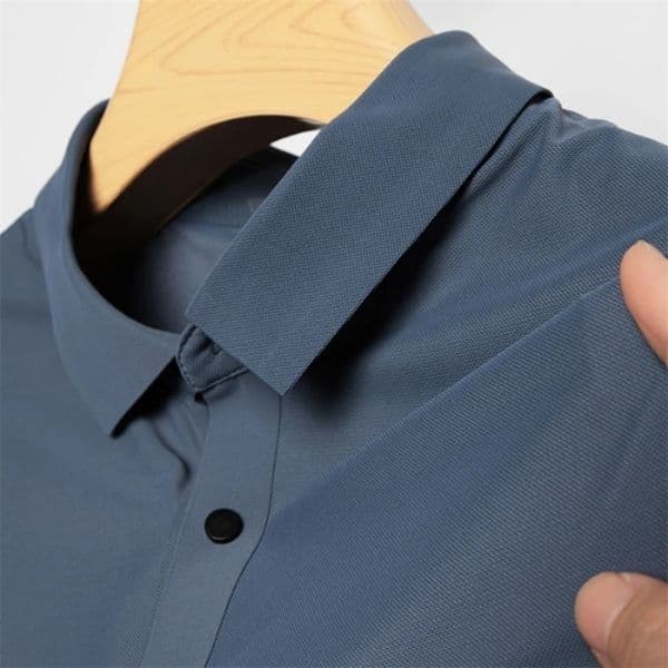 10 Color Mens Thin Polo Shirt Summer Ice Silk Business Casual Breathable Lapel Polo Shirt for Man Clothing 250328BJ