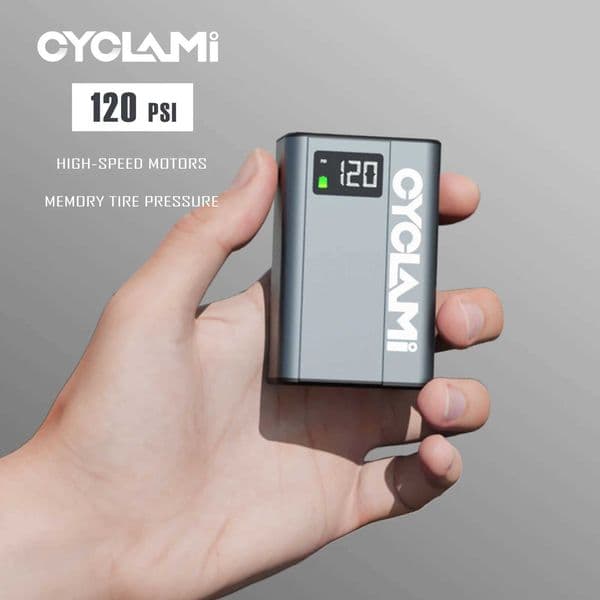 Small portable bicycle pump rechargeable air inflator for Schrader Presta tires 120 PSI CYCLAMI E1 team C-type bicycle accessory M250331