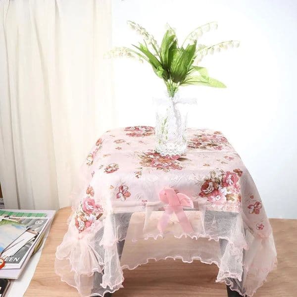 Fashion 75*80cm Home Decoration Pastoral Cover Dust-proof Lace Table Cloths 250325