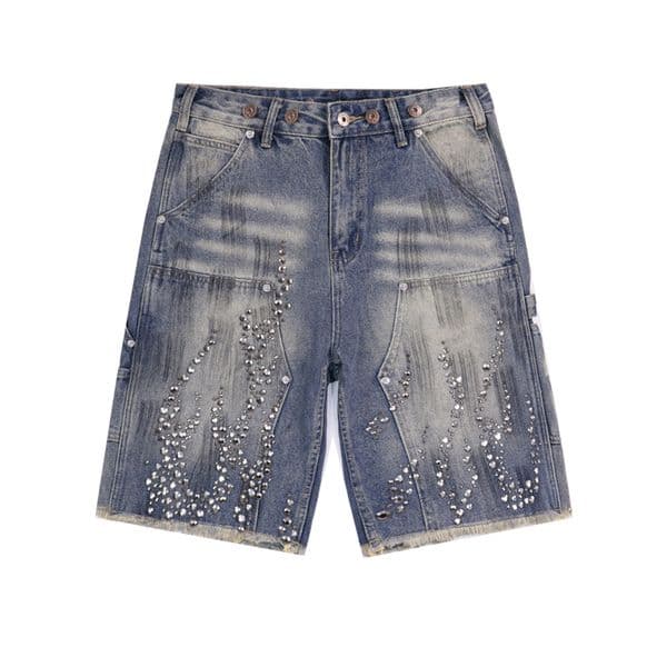 He1225 Mens Denims Shorts Jeans Designer Jean Fashion Distressed Ripped Denims For Men Black Pants