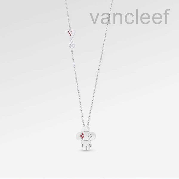 With BOX Luxury Couples Jewelry Red Flower Pendant Necklace Silver Plated Designers Necklaces Chocker Women Men Fashion Jewelry Accessories