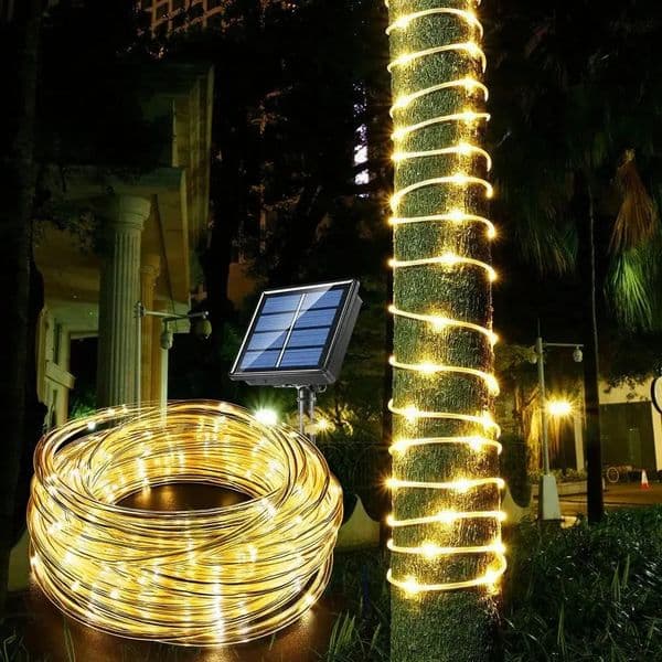 300LED solar cord light outdoor waterproof fairy light string Christmas decoration garden lawn tree courtyard fence path 250424
