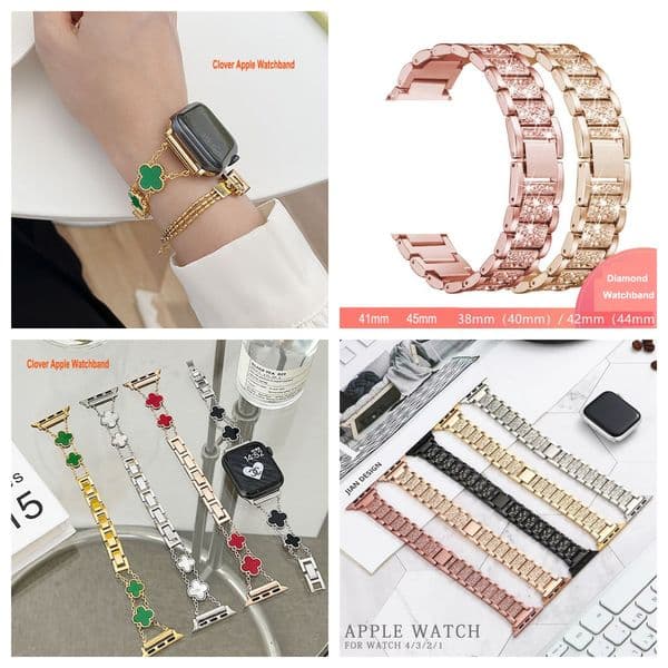 metal designer Bracelet Diamond Watchbands Straps for Apple Watch Band 49mm 45mm 44mm 42mm 41mm Smart WatchBand For iwatch 10 9 8 7 6 5 Ultra 2 1 mini Bracelet Strap Bands