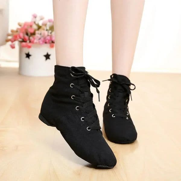 Womens lace canvas dance shoes ballet corner sports shoes womens dance shoes 250425