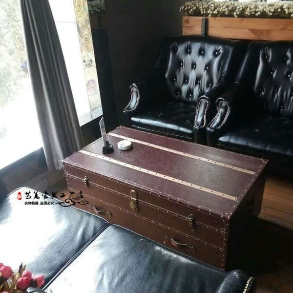 table air box trunk furniture hor trolley carbine valise Red Fashion Personalized Tea Bar Lobby Sofa Table Tools European Storage Size Leather Box Cabinet