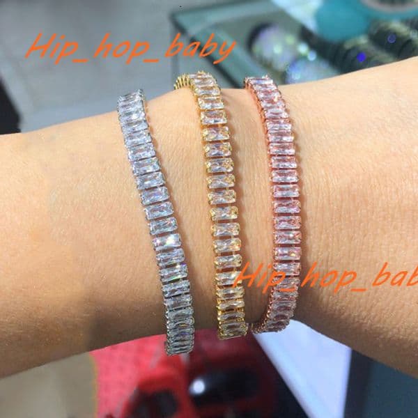 Modalen Stainless Steel Simple Cubic Zirconia Lady Adjustable Tennis Bracelet