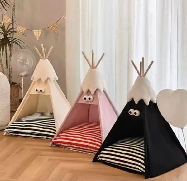 2025 tent dog kennel all year round warm semienclosed cat house pet bed z33