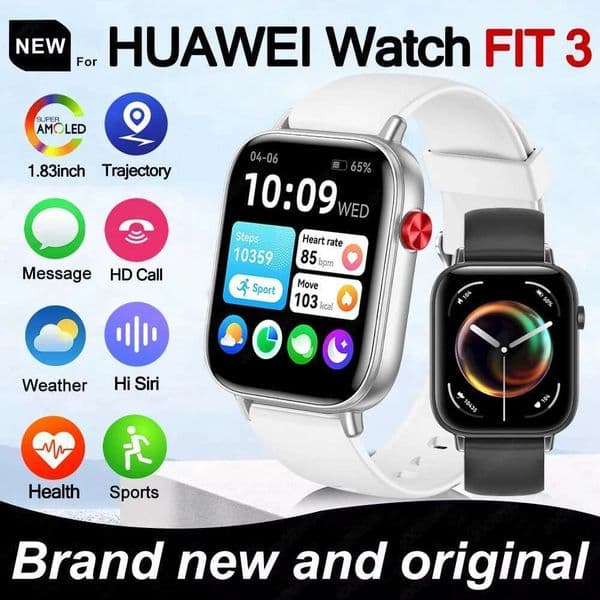 2024New For HUAWEI FIT 3 Smart Watch Women 1.83 inch HD Full Touch Screen Sports Fiess Tracker Bluetooth Call Smartwatch