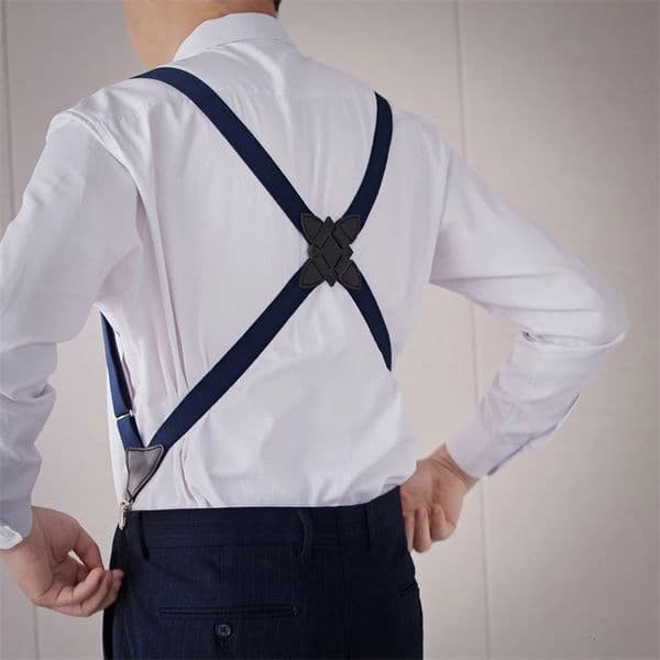 Fashionable retro suspension suitable for adult women 2.5cm wide cross back double-sided clip adjustable elastic Trouser bracket strap 250430