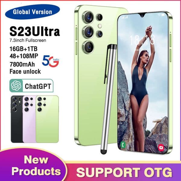 S23Ultra 6.5HD 2+16 smart 3G display 2MP+13MP camera Android 8.1 phone fingerprint face recognition GPS OTG