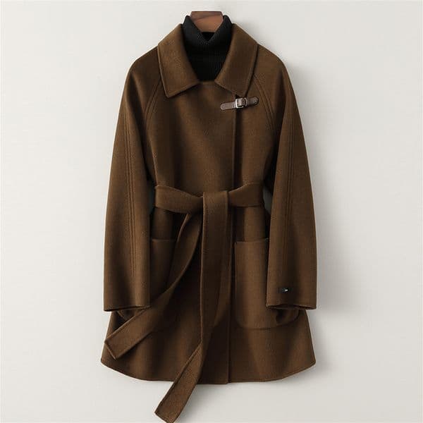 D3356 Autumn and winter new double-faced wool coat for women short style high-end