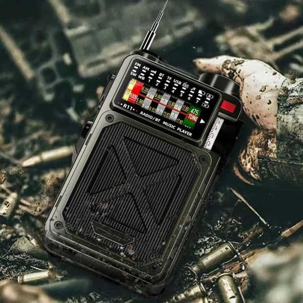 Portable Bluetooth Solar Radio USB Playback TF Card Handheld Solar Full Band Flash Bank Camping Radio Accessories F3X3 X250505
