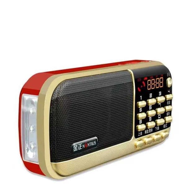 B836S USB Music Mini Sound TF Card Speaker Dual 18650 Battery Player Headphone Jack Flashlight Hand Held FM Radio X250505