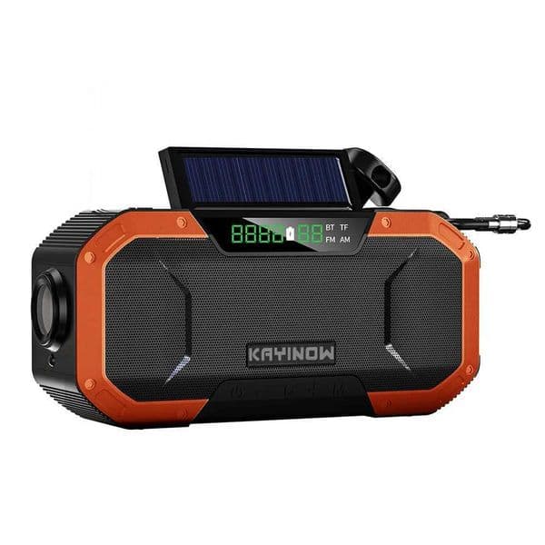 Handle solar wireless Bluetooth compatible speaker emergency LED flash power pack multifunctional audio device X2505051