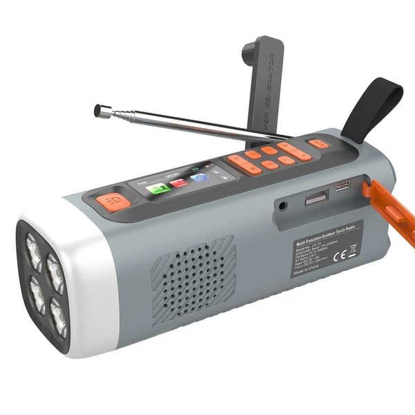 Emergency radio with flash BT speaker solar powered radio rechargeable outdoor camping emergency weather radio X250505