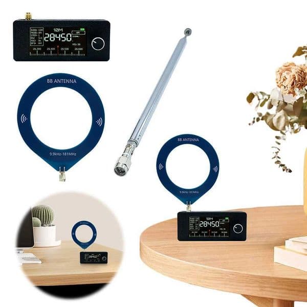 1 set of SI4732 mini radio 1.9-inch IPS screen small portable radio 10H 800mAh LSB USB AM FM full frequency radio receiver with antenna X2505051