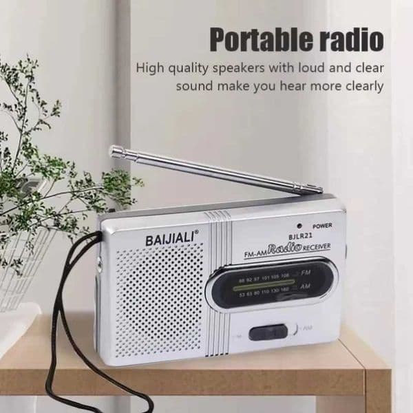 BC-R21/961/962 Mini Radio AM FM Battery Operated Portable Radio Best Reception Longest Lasting For Running Walking Home Soundbox X2505051