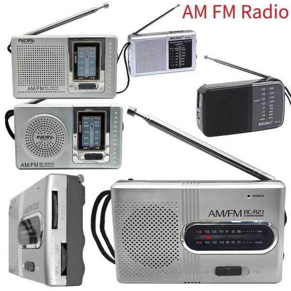 AM FM Radio Receiver Player Built-in Speaker Battery Operated Dual Band Radio Telescopic Antenna HiFi Music Player Elder Radio X250505