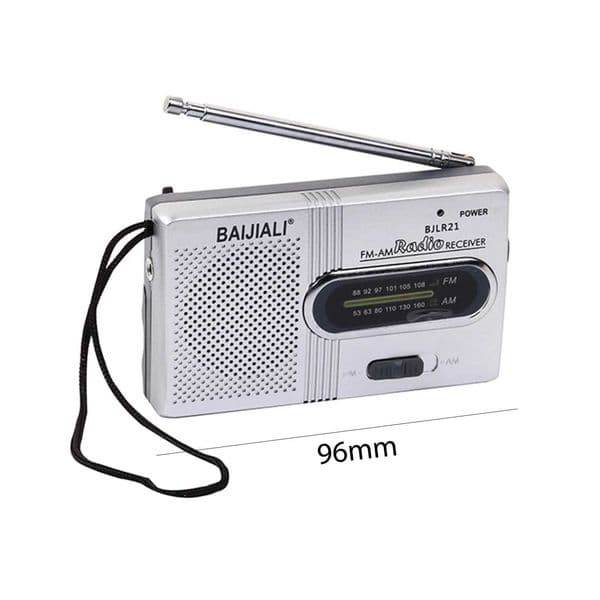 2025 Mini retro wireless charging full wave FM radio receiver telescopic antenna powered by AA battery X2505056