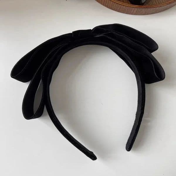 Elegant velvet bow border headband suitable for women vintage headband girls vintage hoop holiday party headband accessories 250430