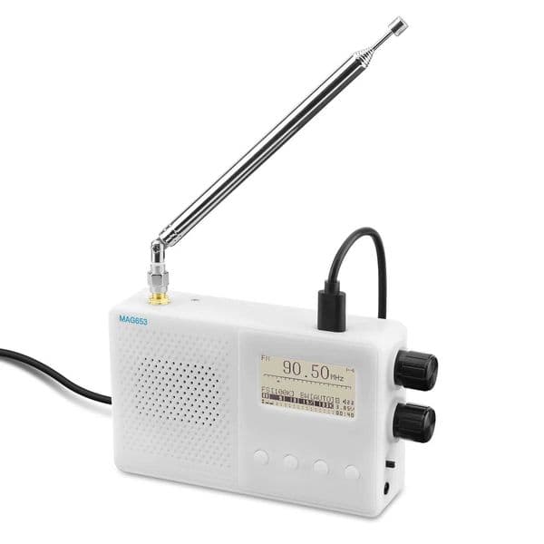 HAMGEEK Portable TEF6686 Mini Rechargeable Full Band Radio FM/LW/MW/SW Radio Receiver with 1.8 Inch Screen X250505