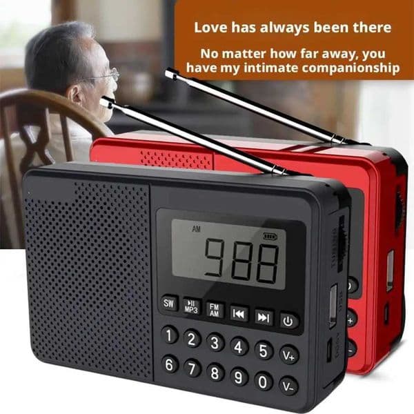Full band portable radio player 21 band digital tuner card slot speaker campus radio player full band receiver X250505