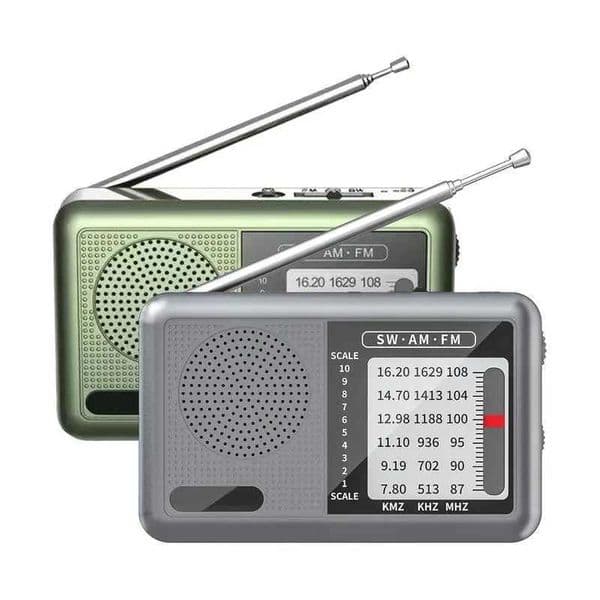 Portable FM AM SW wireless high sensitivity DSP chip wireless receiver with built-in volume speaker supporting 3.5mm headphone playback X250505
